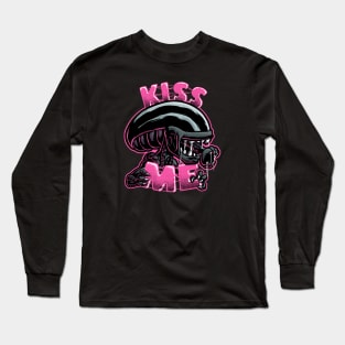 Kiss Me - Pink Long Sleeve T-Shirt